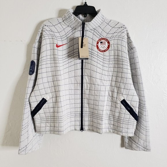 Nike THERMA-FIT TECH United States Olympic Team Jacket Women Sz Mediu DJ5246-121